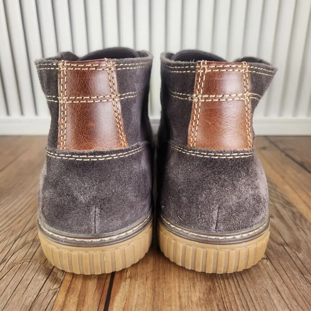 Men 10M Johnston & Murphy Wallace Brown Suede Hipster Chukka Ankle Boots 25-2359
